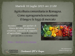 Agricoltura Comunitaria in Romagna, anche per il contrasto degli eventi &#039;estremi&#039;