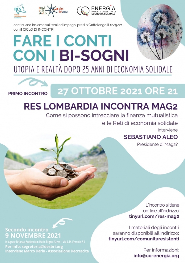 Finanza mutualistica e Reti di economia solidale: Res Lombardia incontra Mag2