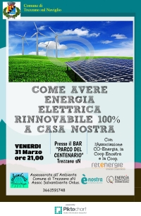 Il 31 marzo parliamo di energia a Trezzano sul Naviglio (MI)