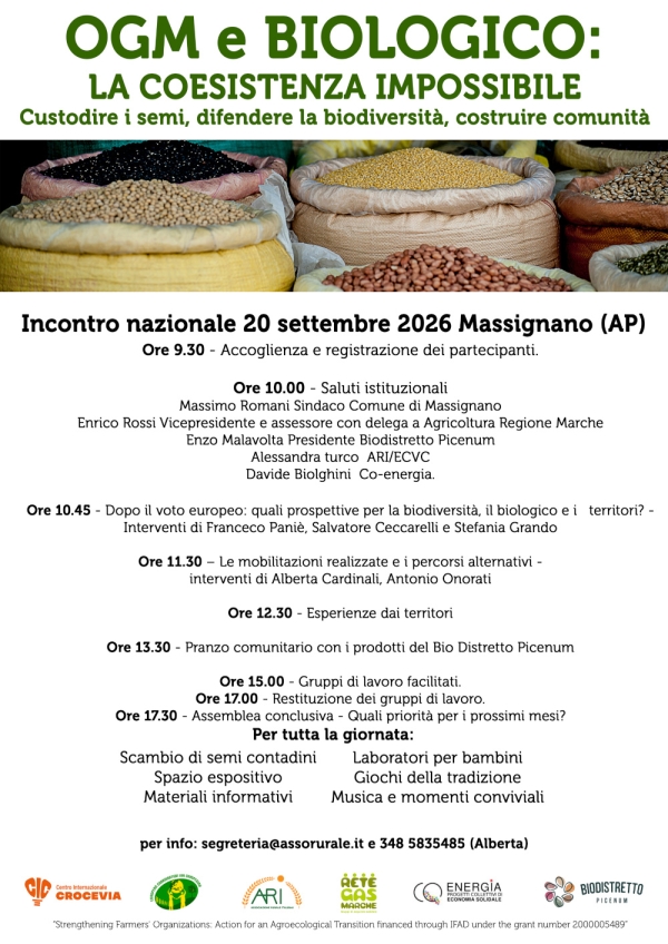 Ogm e biologico: costruire l’alternativa agroecologica